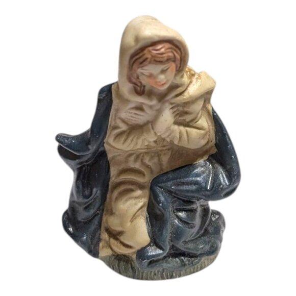 Vintage 9-Piece Ceramic Nativity Set Adelbrook 1990s Walmart Broken Angel Wing - Picture 14 of 15